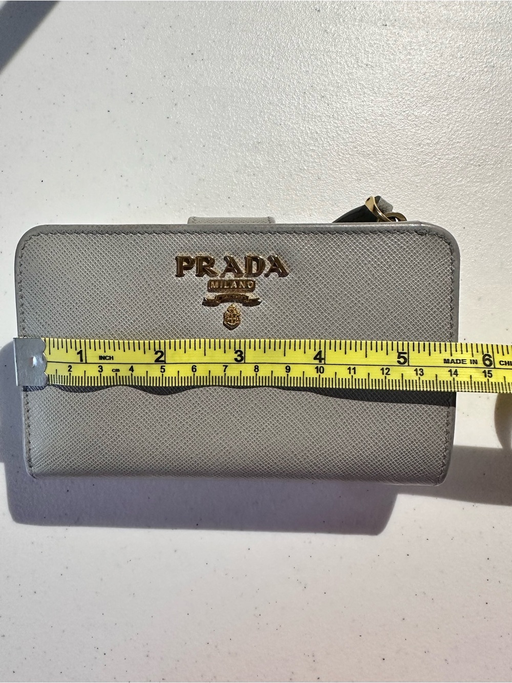 Prada Gray Saffiano Leather Wallet - Picture 11 of 11